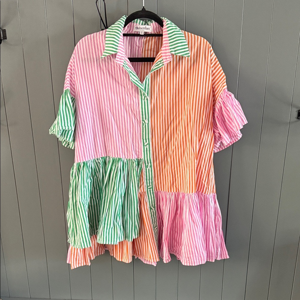 Bohemian Traders Multicolor Striped Shirt